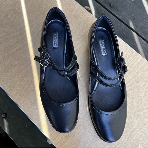 Ecco Pearl Mary Jane Double Strap Heeled Shoe Sz 38 - Picture 4 of 16